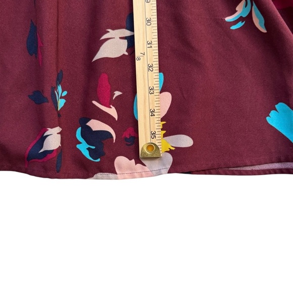 Halogen Pintuck Floral XL Flowy Dress | Fall - Picture 8 of 9